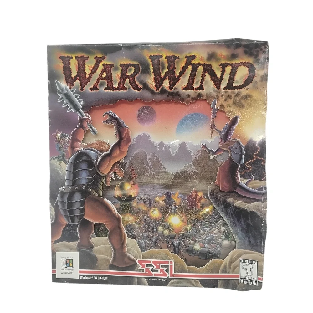War Wind 1996 PC Big Box Strategy Game SSI Windows 95 Complete Set Rare Retro
